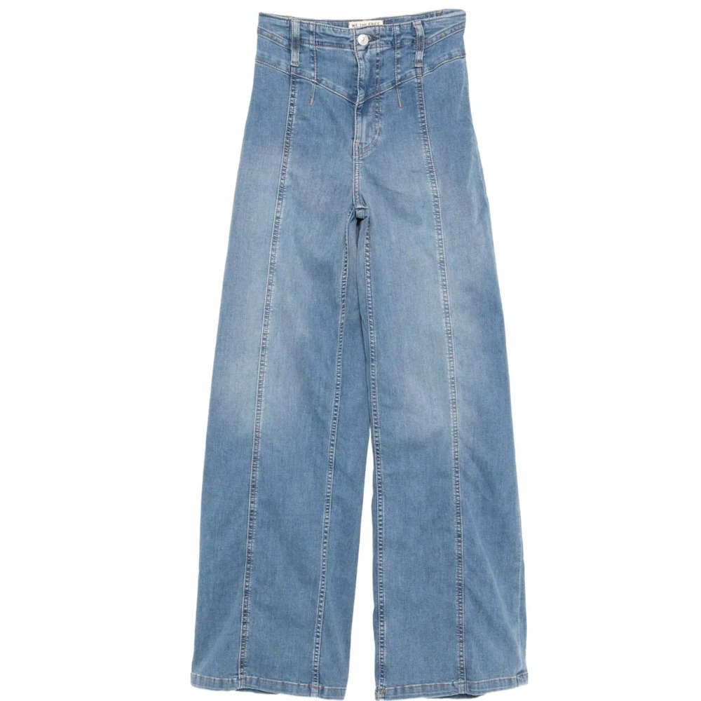 NWT Free People We The‎ Free Just Libre Wide Flare Jeans Light Wash Blue Sz 29